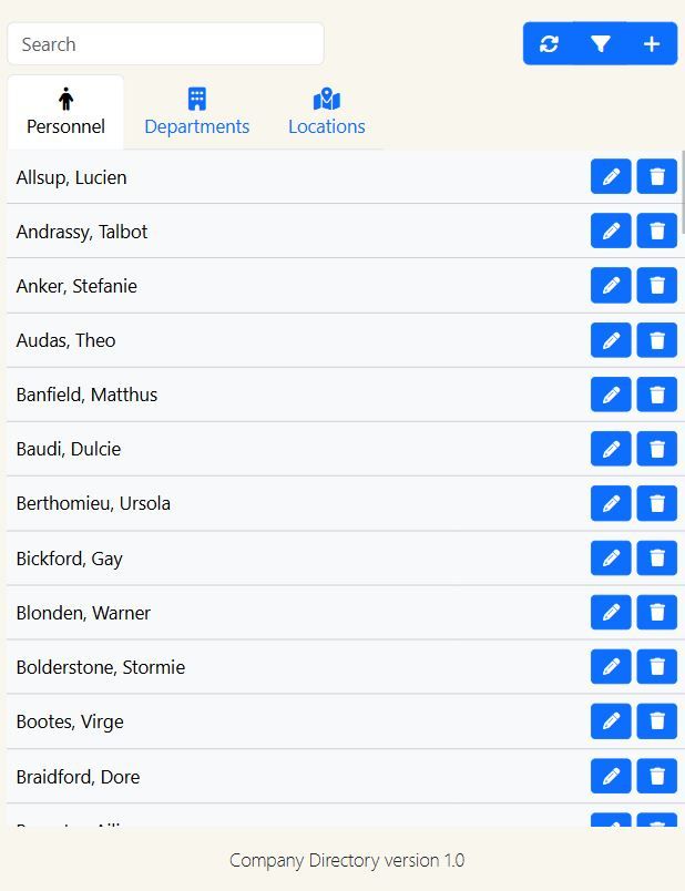 Company Directory App
